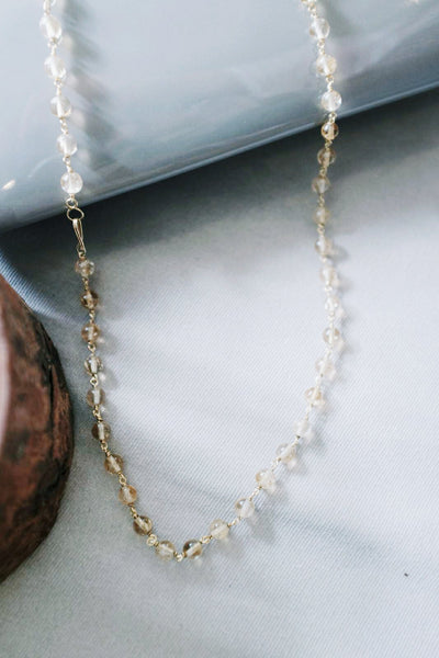 Citrine stones necklace