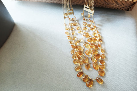Layered Citrine Necklace